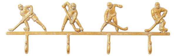 Ice Hockey nástenný vešiak zlatý