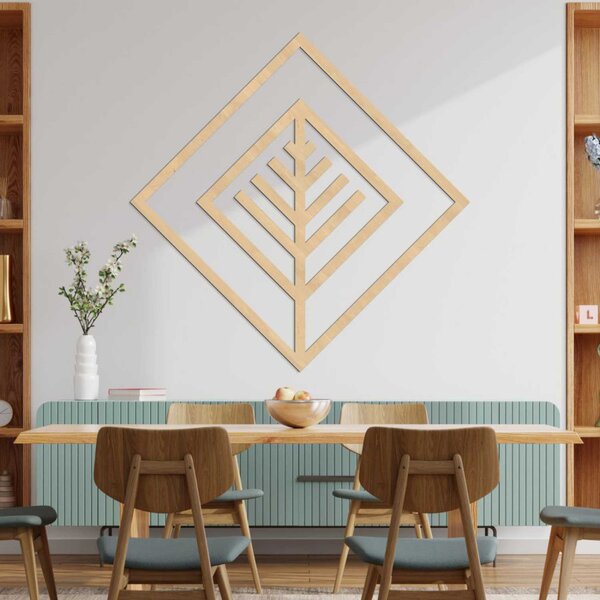 Geometrická drevená dekorácia na stenu – Moderný dizajn | SENTOP HDF0397-B