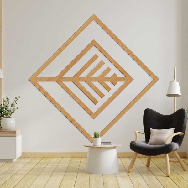 Geometrická drevená dekorácia na stenu – Moderný dizajn | SENTOP HDF0397-B