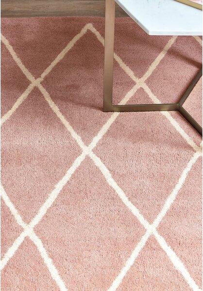 Ružový ručne tkaný vlnený koberec 80x150 cm Albany – Asiatic Carpets