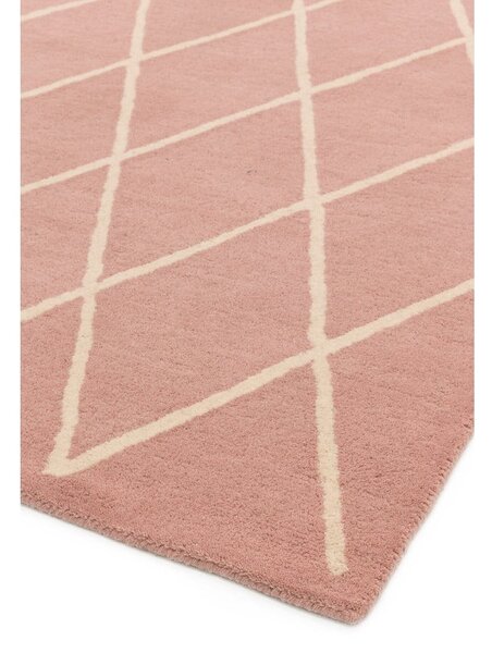 Ružový ručne tkaný vlnený koberec 80x150 cm Albany – Asiatic Carpets