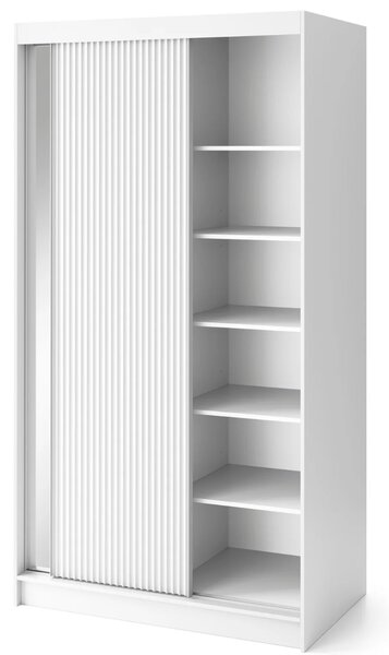Zrkadlová skriňa s posuvnými dverami 120 cm SELIORA - biela