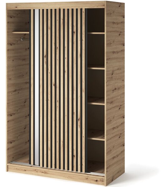 Šatníková skriňa s posuvnými dverami 120 cm ZORIANA - dub artisan