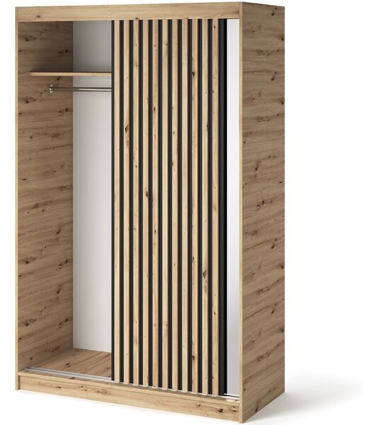 Šatníková skriňa s posuvnými dverami 120 cm ZORIANA - dub artisan