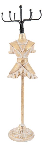 Clayre & Eef Zlatý stojan na šperky - 8 * 8 * 28 cm