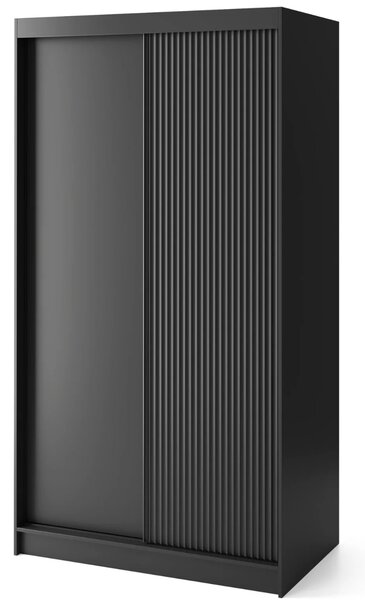 Šatníková skriňa s posuvnými dverami 120 cm CALYPTRA - čierna