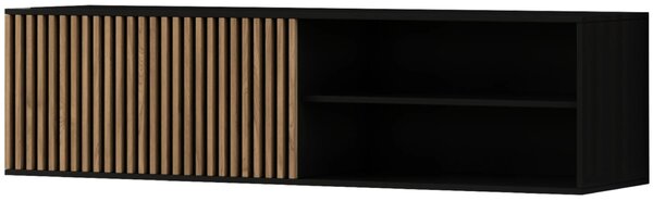 Závesný televízny stolík PHAEDRA - čierny / dub artisan