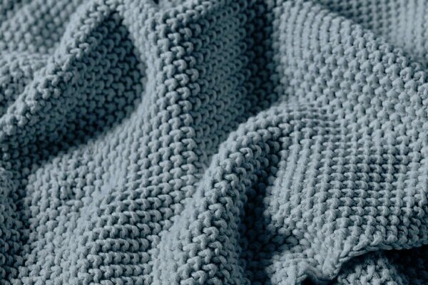 Dizajnový pléd Nordic Knit by Marc O´Polo, 130x170 cm, Smoke blue