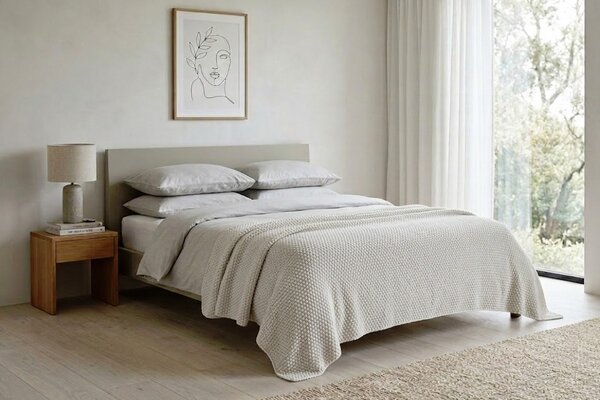 Dizajnový pléd Nordic Knit by Marc O´Polo, 130x170 cm, Off white