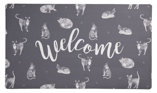 Podlahová rohožka s mačky Welcome - 74 * 44 * 1 cm