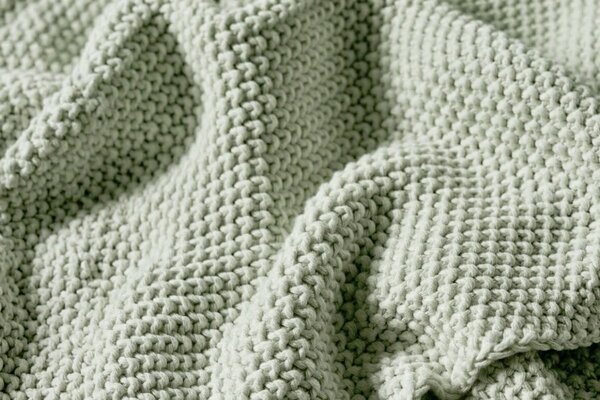 Dizajnový pléd Nordic Knit by Marc O´Polo, 130x170 cm, Garden green