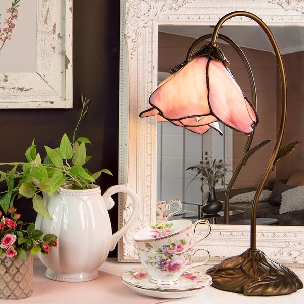 Stolová lampa Tiffany - Ø 31 * 48 cm 1x E14 - Clayre & Eef