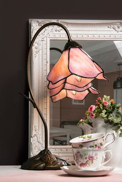 Stolová lampa Tiffany - Ø 31 * 48 cm 1x E14 - Clayre & Eef