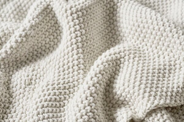 Dizajnový pléd Nordic Knit by Marc O´Polo, 130x170 cm, Off white