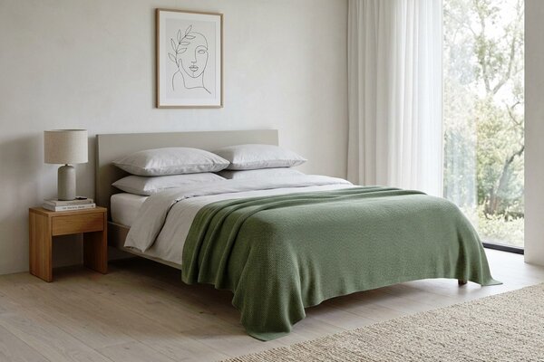 Dizajnový pléd Nordic Knit by Marc O´Polo, 130x170 cm, Garden green