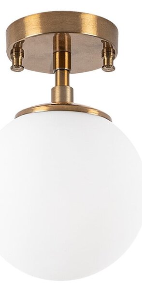 Biele/v mosadznej farbe stropné svietidlo so skleneným tienidlom ø 15 cm Atmaca – Opviq lights