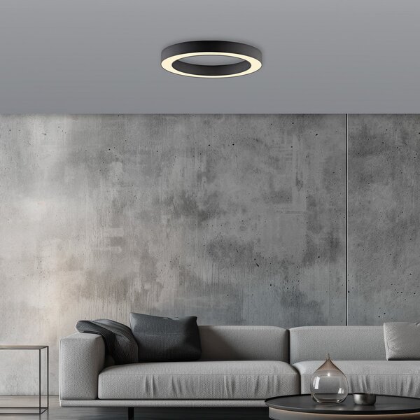 Stropné Lampa PURE, Lines, stmievateľné, Čierna, Obývacia izba, Kov, Moderný
