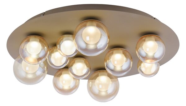 Stropné Lampa PURE, Popup, stmievateľné, Bronzová / Stará Mosadz, Obývacia izba, Kov