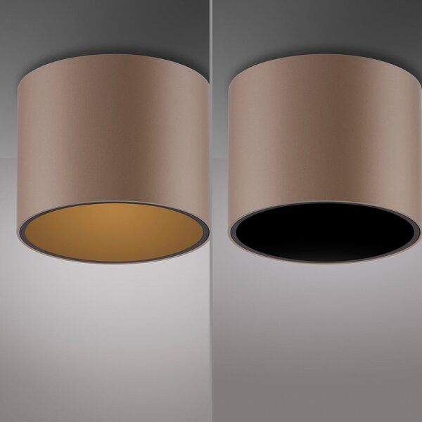 Stropné Lampa PURE, Point, stmievateľné, Bronzová / Stará Mosadz, Kúpeľňa, Kov, Moderný