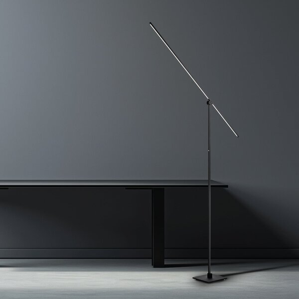 Stojacie Lampa PURE, PURE Grafo, stmievateľné, Čierna, Obývacia izba, Kov, Moderný