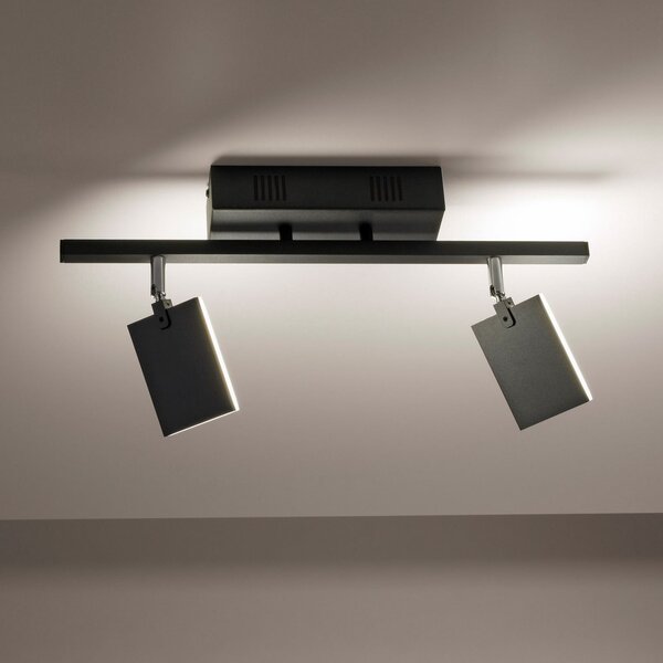 Stropné Lampa PURE, Mira, stmievateľné, Čierna, Obývacia izba, Kov, Moderný