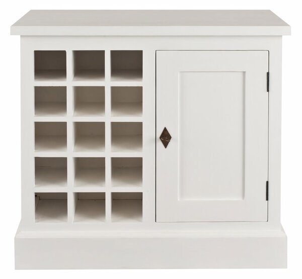 Skrinka na víno Brighton 85 cm white