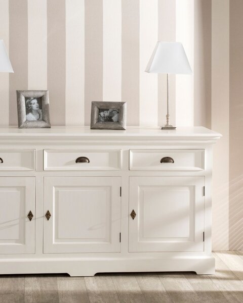 Komoda Dorothee 6 zásuviek, white&natural