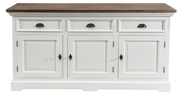 Komoda Brighton 180 x 55 x 95 cm white&natural grey