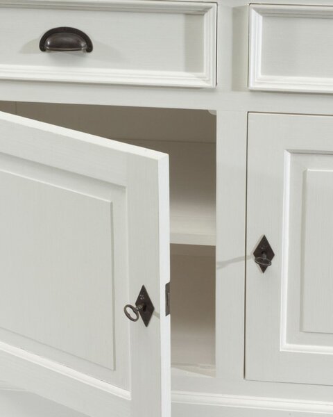 Komoda Brighton 180 x 55 x 95 cm white&natural grey