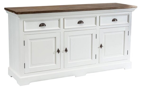 Komoda Brighton 180 x 55 x 95 cm white&natural grey