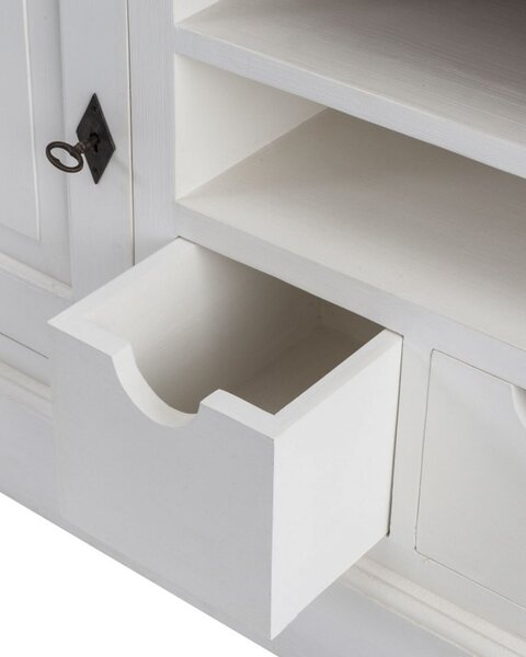RTV skrinka Brighton 150 x 40 x 65 cm white&natural