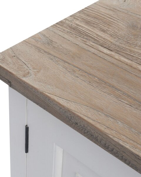 RTV skrinka Brighton 150 x 40 x 65 cm white&natural