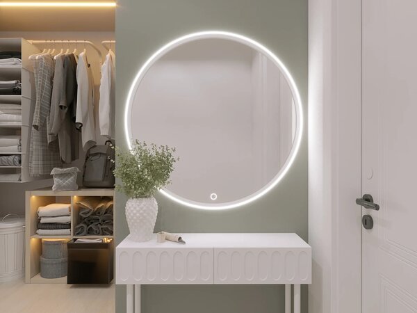 Zrkadlo ONYX s LED osvetlením - biele