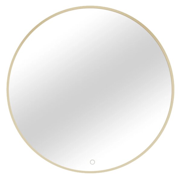 Okrúhle zrkadlo SOL s LED osvetlením - zlaté