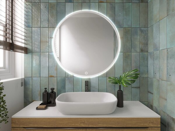 Zrkadlo ONYX s LED osvetlením - biele