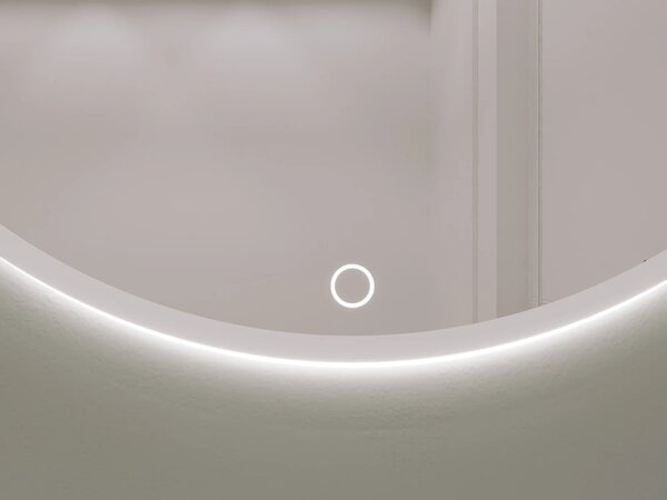Okrúhle zrkadlo ONYX s LED osvetlením - biele