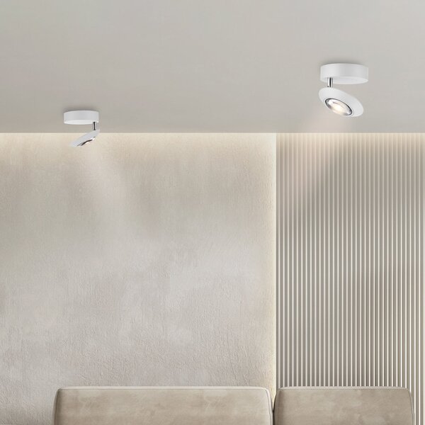 Stropné Lampa PURE, Oculis, stmievateľné, Biela, Obývacia izba, Kov, Moderný