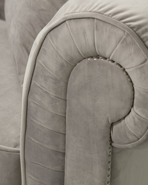 Kreslo Chesterfield Classic Velvet Dark Grey 118 x 96 x 77 cm