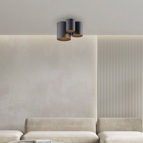 Stropné Lampa PURE, Point, stmievateľné, Čierna, Kúpeľňa, Kov, Moderný