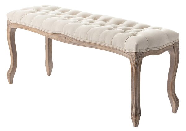 Lavička Isacco cream 114 x 38 x 48 cm: