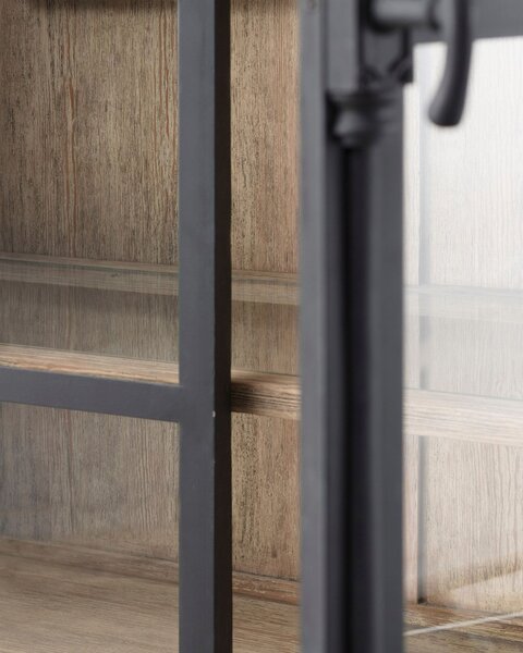 Kredenc Gordes 110 x 46 x 230 old black & natural