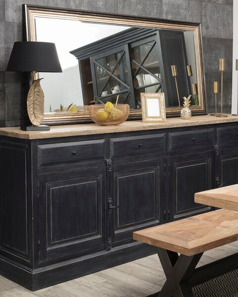 Komoda 240 x 48 x 94 old black & natural