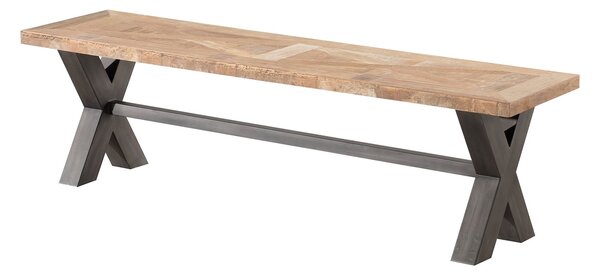 Lavička Moscal 160 x 40 x 46 cm black&natural: