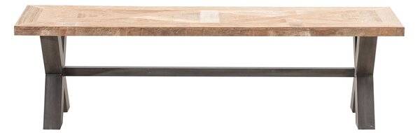 Lavička Moscal 160 x 40 x 46 cm black&natural:
