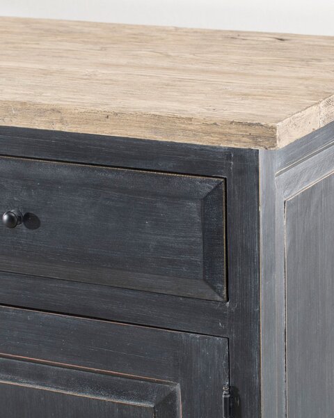 Komoda 240 x 48 x 94 old black & natural