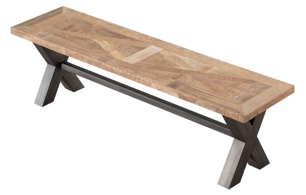Lavička Moscal 160 x 40 x 46 cm black&natural: