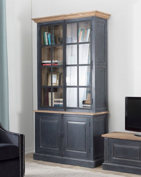 Kredenc Gordes 110 x 46 x 230 old black & natural