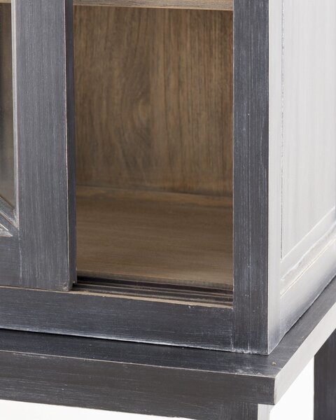 Kredenc Rimir 160 x 50 x 220 old black & natural