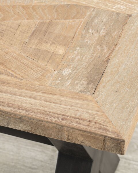 Lavička Moscal 160 x 40 x 46 cm black&natural: