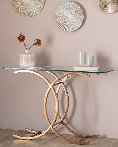 Konzolový stolík Chica rose gold 128 x 40 x 79 cm
